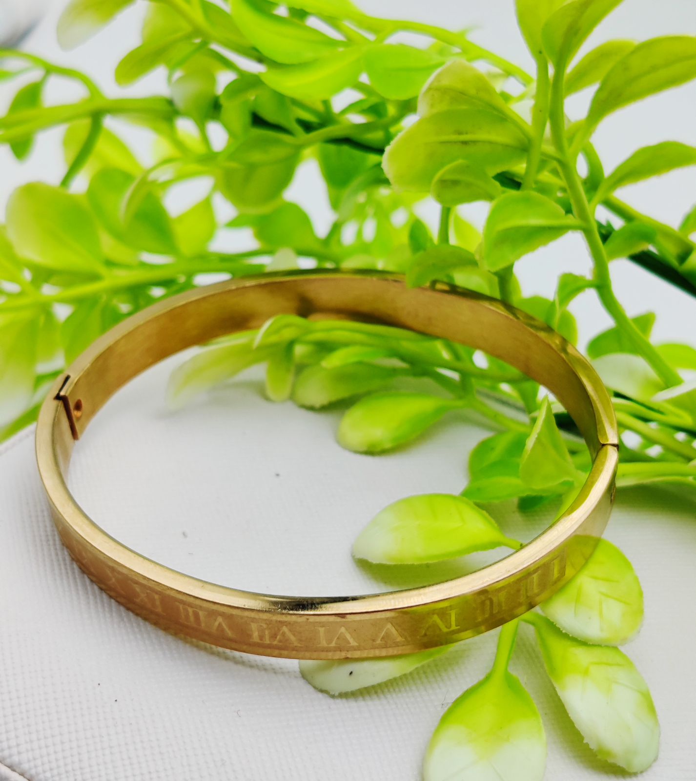 Adjustable Imported Cartier Roman Numeral Gold Bracelet | Best Quality Artificial Bracelet For Girls & Women | Bracelet For Every Occasion | Elegant Design ✨