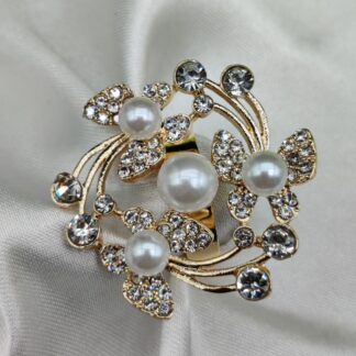 1 Piece Imported Exquisite Floral Pearl Ring – A Symphony of Elegance and Sparkle 🌟 | Luxurious Design Ring | Adjustable Ring | Ring For Girls & Women