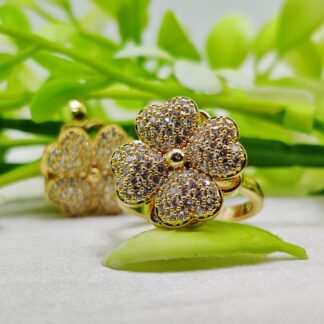 1 Piece Imported Blossoming Elegance Moveable Ring – Gold & Silver Color Options 🌟 | Luxurious Design Ring | Adjustable Ring | Ring For Girls & Women ✨