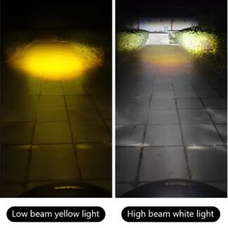 Bike LED Headlight Bulb - Motorcycle Fog light - Super bright With 2 functions white/yellow