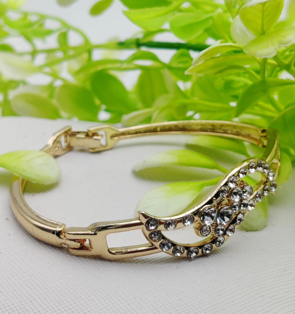 Exquisite Imported Adjustable Crystal Leaf Bracelet | Best Quality Artificial Bracelet For Girls & Women | Bracelet For Every Occasion | Elegant Design