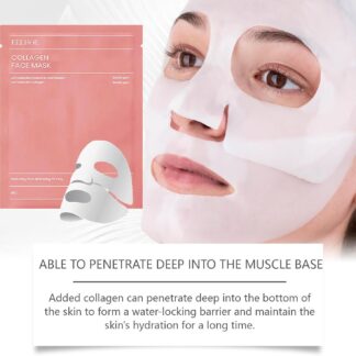 1 Pc Bio-Collagen Real Deep Mask, Hydrating Over Night, Facial Sheet Mask, Pore Minimising, Firming, Collagen Mask, Hydrating Overnight Skin Care Mask