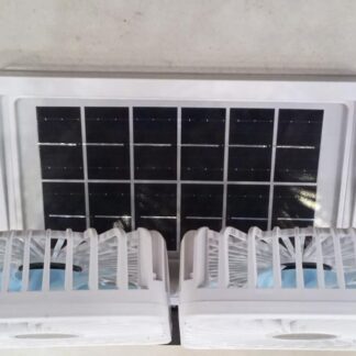 Double Head Solar Portable Desktop Air Conditioning Fan | Double Head Solar Fan - Rechargeable Fan Strong Cold Air Fast Cooling USB Fan for Indoor/Outdoor (Random Color)