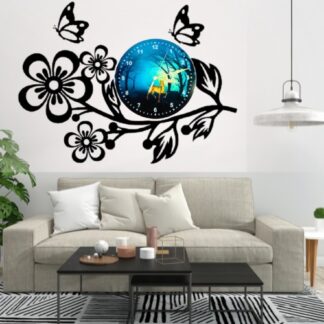 3D Wooden Flower Clock With Esthetic Dial Wall Clock | Best Quality Wall Clock For Home Decor | Home Decor Clock 25 inch