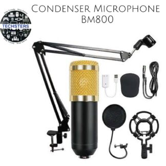 3.1 Professional Condenser Microphone - Podcast Mic Set Condenser Microphone With Rechargeable Auxiliary Background For Karaoke Singing, Youtube Recording Mic Set For Youtube | Mic Kit
