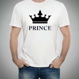 Combo Of King, Queen, Prince & Princes Style White T-Shirt with Cute Design – Best Quality T-Shirts For Girls | T-Shirt For Women - T-Shirt For Boy | T-Shirt For Men