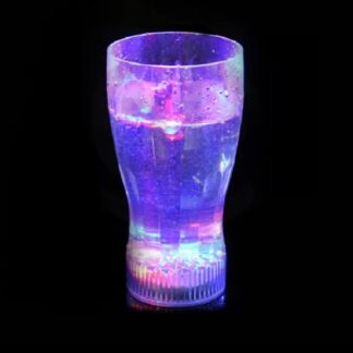 Plastic LED Flashing Cup LED Light up Beer Cup Water Hanging Glass Cup for Wedding Party - 1pc Plastic LED Lighting Bulb - Decor LED Glowing Plastic Cups Fashing Drink Luminous Lights Cup - 250ml ( With Box )