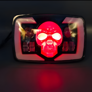 Skull Style Headlight with indicators Beam For Bike | Upgraded Model Original Fitting For Honda CD70 / CG125