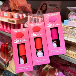 Moccallure Professio2 in 1 Makeup Deal – Color Castile Lip Gloss & Blush | Liquid Beauty Combo | Long-Lasting Radiance | Dual-Use Magicnal 18-Colors Lipstick Kit – Long-Lasting, Hydrating & Compact | Unisex Makeup Set (Copy)