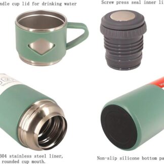 1 Cup Vaccume Insulated Water Bottle | New Creative Gift Box Set Vacuum Cup Set 500ml 304 Stainless Steel Thermos