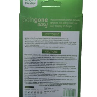 Paingone easy Headache Relief Patch for Temporary Relief of Headaches [10 Patches]