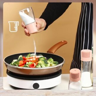 Measurable Control Spice Bottle –Spice Jar with Press Control Cap | Kitchen Sealed Quantitative Spice Dispenser | Spice jar (Random Color)