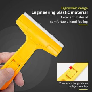 Heavy-Duty Razor Blade Scraper Tool for Removing Labels, Stickers, Caulk, Adhesive & Paint – Multipurpose Cleaning Tool for Glass, Tiles & Smooth Surfaces | Wall Scraper |Scraper With Blade | 