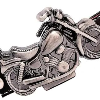 Men’s Motorcycle-Inspired Analog Wrist Watch with Bike Look Stainless Steel Dial – Stylish Daily Watch with Premium Leather Strap (Without Box)