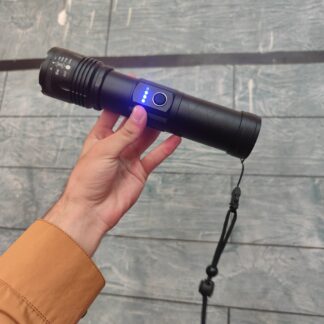 Tactical LED Flashlight Kit SP-38-1 – Rechargeable High Power Torch with 3x18650 Batteries & Portable Hard Case