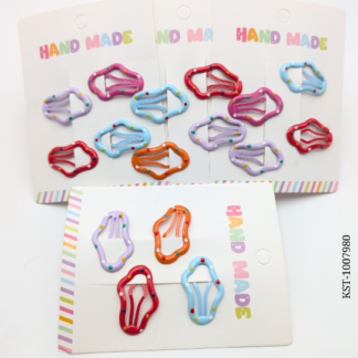 4-Piece Multicolor Hair Clip Card - Kids Accessories - Hair Pin