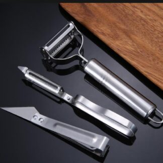1 Set Stainless Steel Peeler & Slicer – Multi-Function Vegetable & Fruit Grater Tool