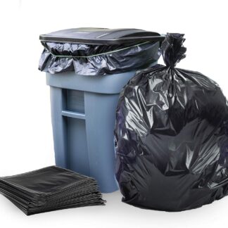 Black Garbage Bags Roll – Leak Proof, Heavy Duty Disposable Trash Bags for Dustbin, Diapers, Waste & Storage, Portable Plastic Bin Bags