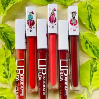 6 Pcs High Pigmented Matte Finish Lip Gloss - Multicolor Collection