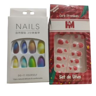 Artificial Press-On Nails Combo Set – Vibrant Colors & Trendy Designs | Reusable & Easy to Apply Nail Art Kit for All Occasions | Artificial Nails