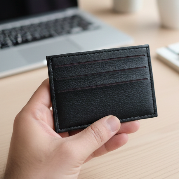 Pu Leather Vip Card Holder Wallet Providing Durable Quality Comfortable Use Practical Organization - Black - Image 3