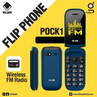 Villaon POCK1 Flip Phone – Compact Clamshell Mobile with Wireless FM Radio, Digital Camera, Dual SIM Support, and Long-Lasting Battery Life