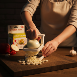 Multi-Chopper 3 in 1 Apple, Fruit & Potato Slicer – Heavy-Duty Stainless Steel Cutter for Quick, Even Slicing | Kitchen Gadget for Fast Food Prep