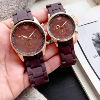 Elegant Couple Watch Set | Matching Men’s & Women’s Wristwatches | Stylish Analog Timepieces for Couples – 2 Pc Gift Set