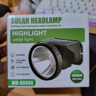 Solar Headlamp WH-9968A – Ultra-Bright, Rechargeable & Eco-Friendly for Outdoor Adventures!