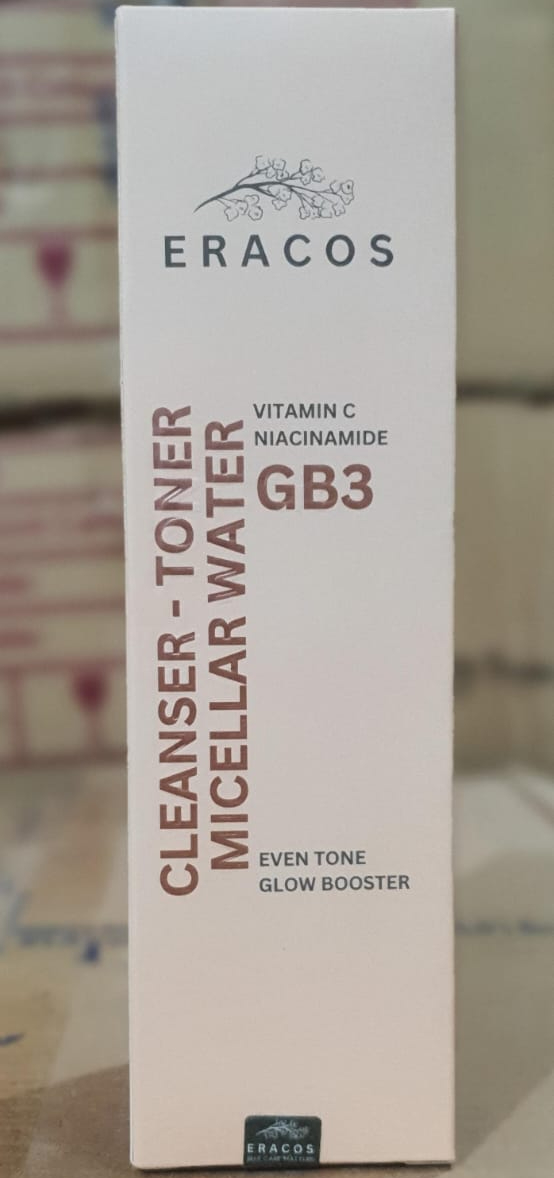 Eracos GB3 Cleanser Toner Micellar Water Gentle Formula Removes Makeup Clears Impurities Refreshes Skin Provides Smooth And Healthy Look For Daily Use - 200ml - Image 5