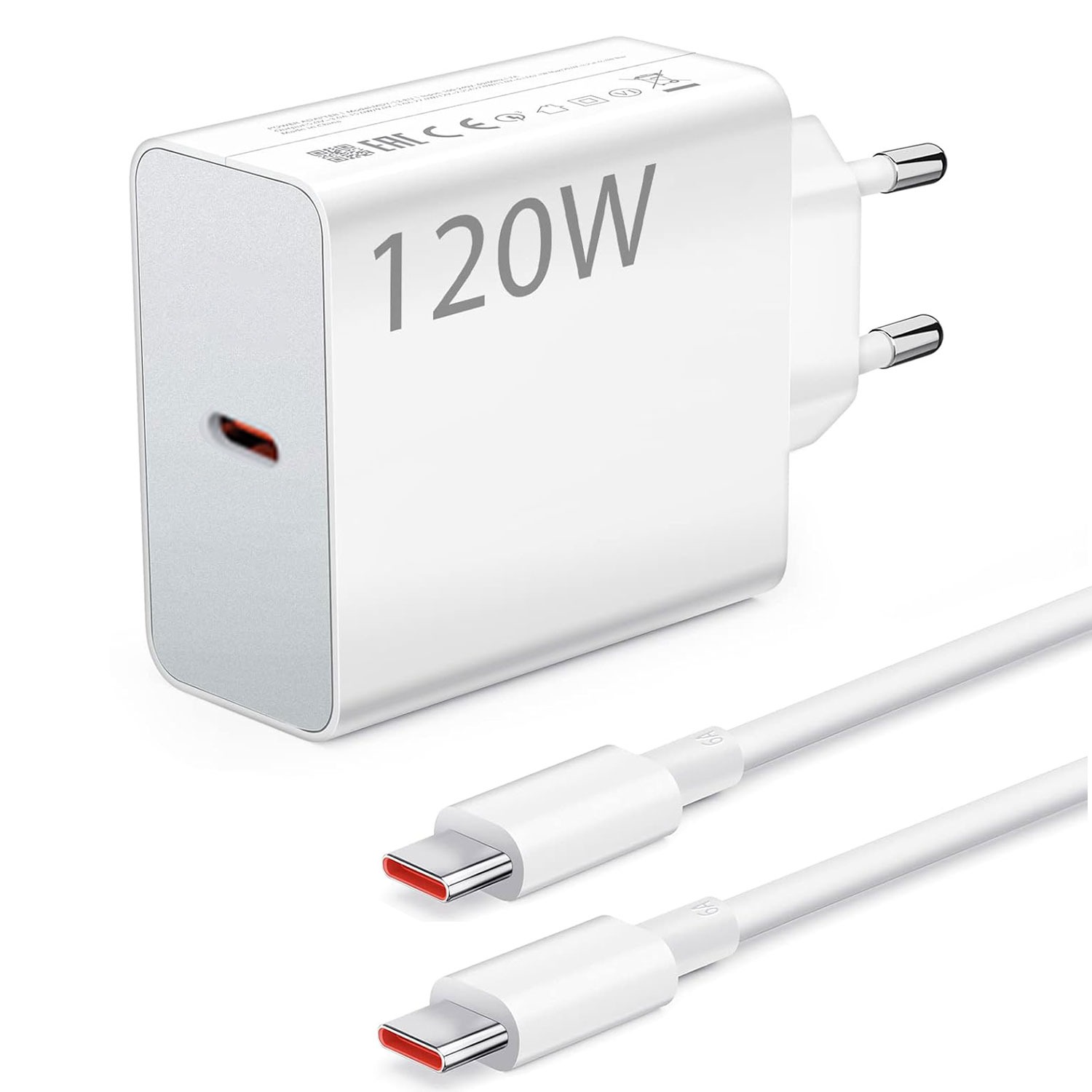 XIAOMI 120W EU PLUG QC3.0 FAST QUICK WALL CHARGER WITH CABLE - Image 2