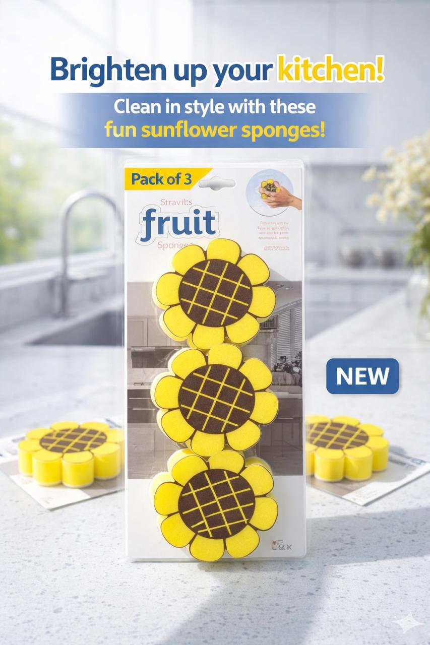 WUWA Stravits Fruit Sponges Providing Creative Design Attractive Look Durable Quality Comfortable Use (Random Design) - Image 3