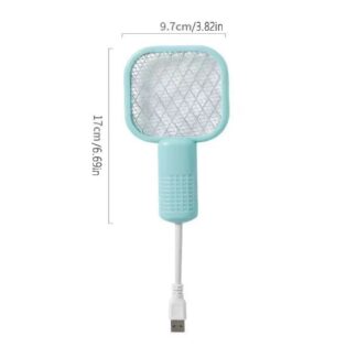 Mini USB Electric Mosquito Racket, Rechargeable Summer Fly Swatters Trap, Mosquito Swatter UV Light Sharp Sparking ( random color)