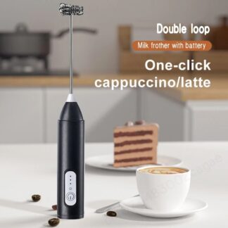 Electric Coffee & Egg Beater | USB Rechargeable | 2‑in‑1 Handheld Mixer | Adjustable Speed Frother & Milk Foamer