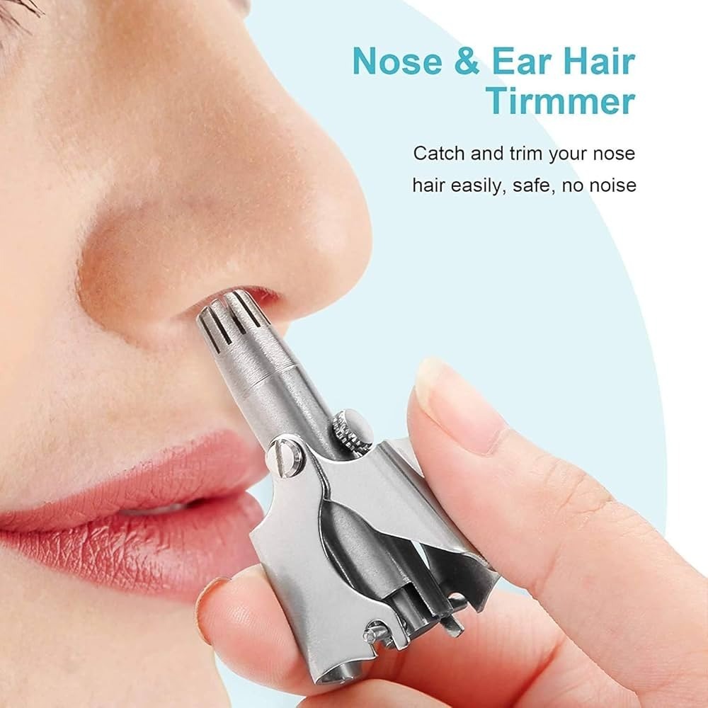 Mini Portable Stainless Steel Nose Hair Trimmer Manual Grooming Tool Safe And Durable For Easy And Comfortable Use - Image 4