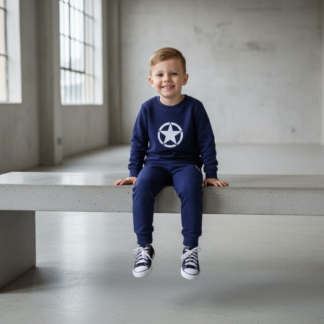 Star Printed Sweatshirt & Pajama Trouser Tracksuit for Kids | Winter Warm Fleece Clothing Set Outfit for Boys & Girls – Cozy & Stylish | FOR BABY AND KIDS