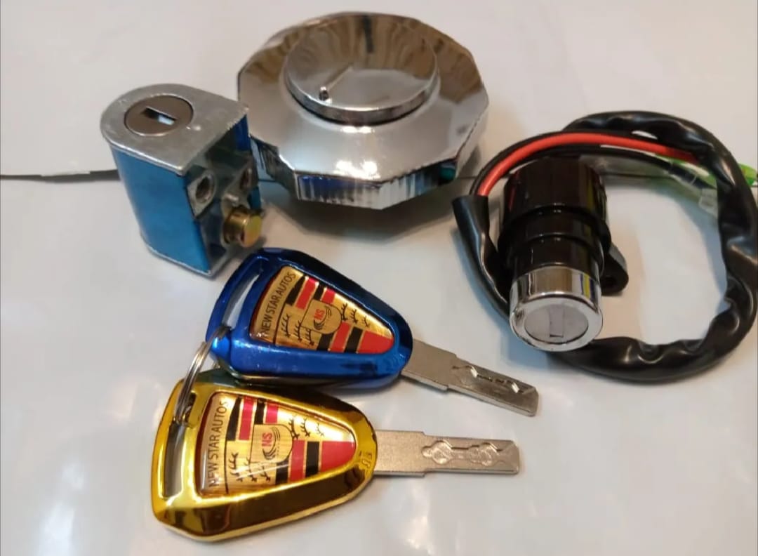 Motorbike Three Piece Lock Set Lock Kit Switch Designed For Motorcycles Providing Durable Quality - Image 4