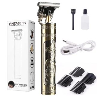 Metal Body Vintage T9 Trimmer & Hair Clipper for Men | USB Rechargeable Professional Hair Cutting Machine | Precision Beard & Hair Grooming Tool