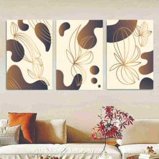 Set Of 3 Sticky Canvas Phototiles Frame For Wall, Home Decor