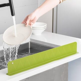 Silicon Sink Splash Guard With Suction Cups / 14Inch Strong Suction Kitchen Sink Water Splash Guard