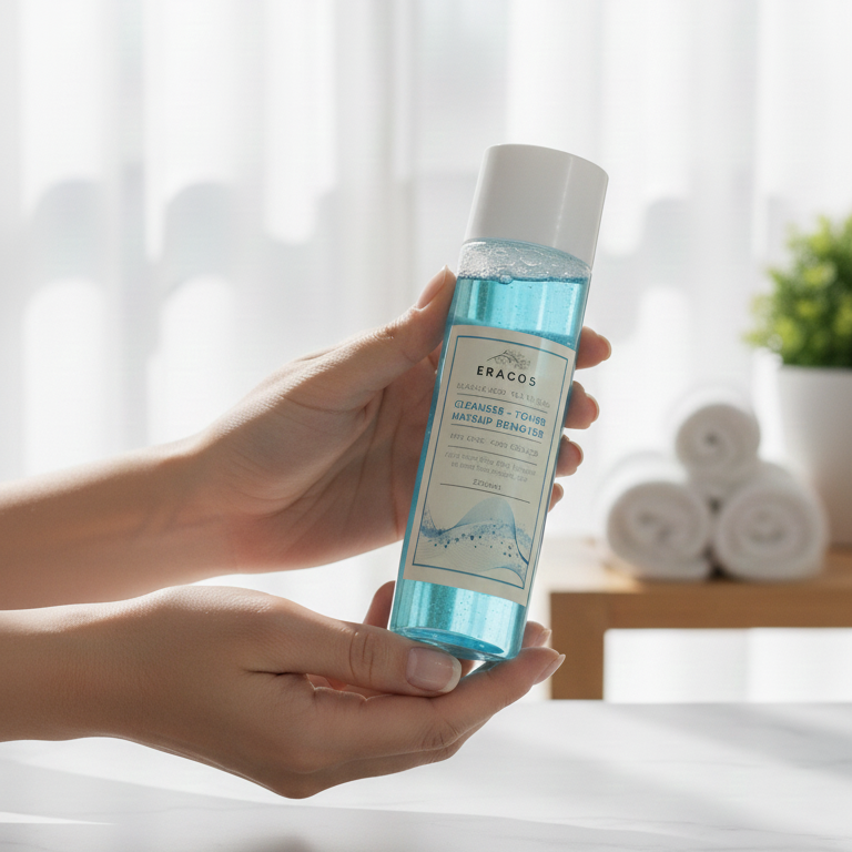 Eracos AA3 Cleanser Toner Makeup Remover Gentle Formula Clears Impurities Removes Makeup Refreshes Skin Provides Smooth And Healthy Look - 200ml - Image 2