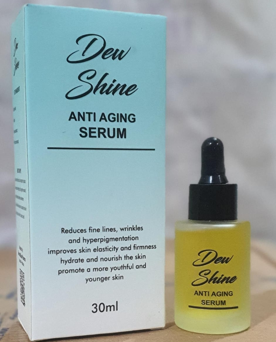 Dew Shine Anti Aging Serum Gentle Formula Reduces Fine Lines Improves Skin Elasticity Provides Radiant Glow And Smooth Texture For Daily Use - 30ml - Image 5