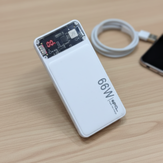 66W Transparent Digital Display Power Bank – 20,000mAh Ultra-Fast Charge