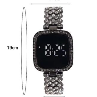 Chic Womens Digital Display Watch With Elegant Bracelet Strap Stylish Design Clear Screen Comfortable Wear Perfect For Daily And Formal Use without box