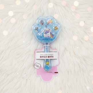 Magical Unicorn Paw-Shaped Glitter Hair Brush & Scalp Massager ( random colour)