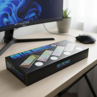 GB1 Ultra-Compact 60% Wireless Mechanical Gaming Keyboard – Triple-Mode Connectivity (2.4GHz/Bluetooth/USB-C), RGB Backlit, 61 Keys Hot-Swappable Pro Gamer Edition