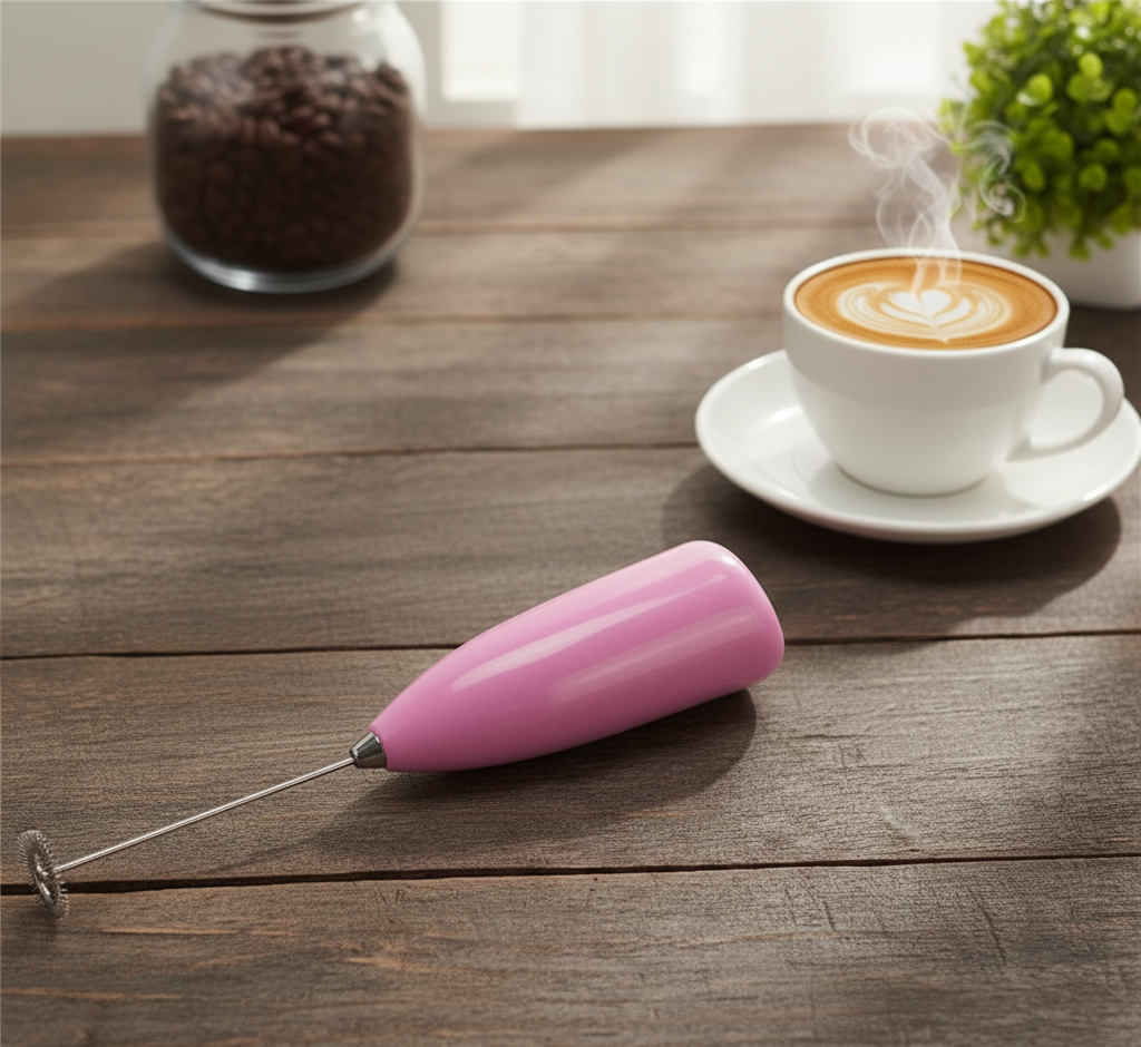 Coffee Beater & Milk Frother – Mini Handheld Egg Whisk, Drink Mixer & Foamer for Kitchen Use | Practical Cooking Tool (Random Color) - Image 2