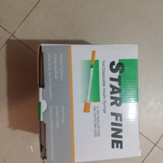 Star Fine Insulin Syringes – 100 Pcs Box | Ultra-Fine Needle, Sterile & Single-Use Medical Syringes