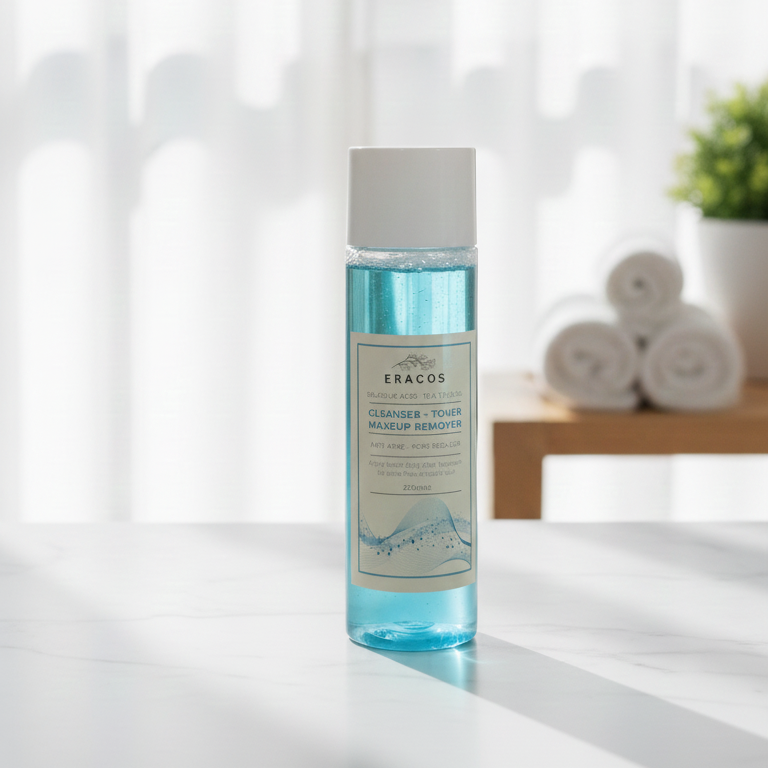 Eracos AA3 Cleanser Toner Makeup Remover Gentle Formula Clears Impurities Removes Makeup Refreshes Skin Provides Smooth And Healthy Look - 200ml - Image 3