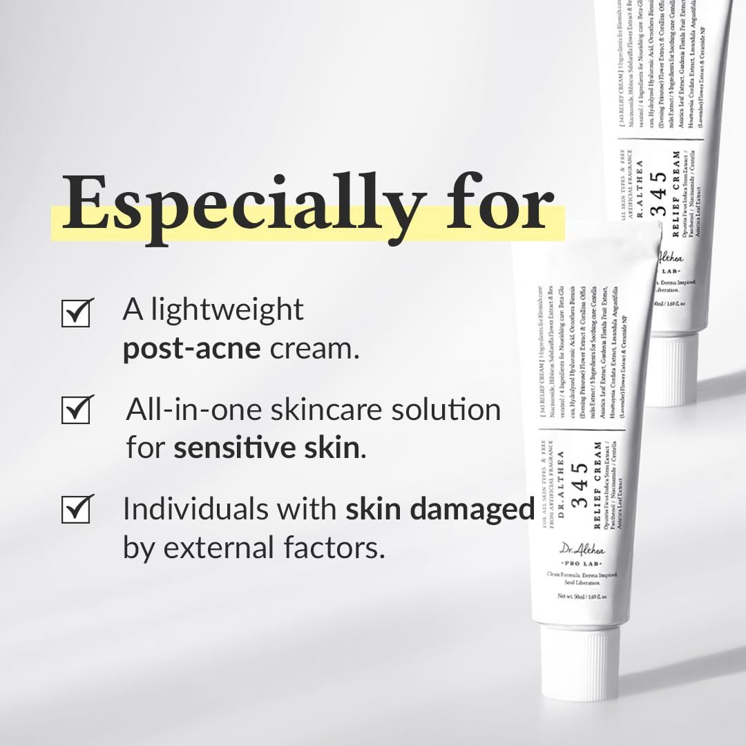 Dr Althea 345 Relief Cream Providing Gentle Care Soothing Formula Everyday Skin Relief Support - 50ML - Image 4